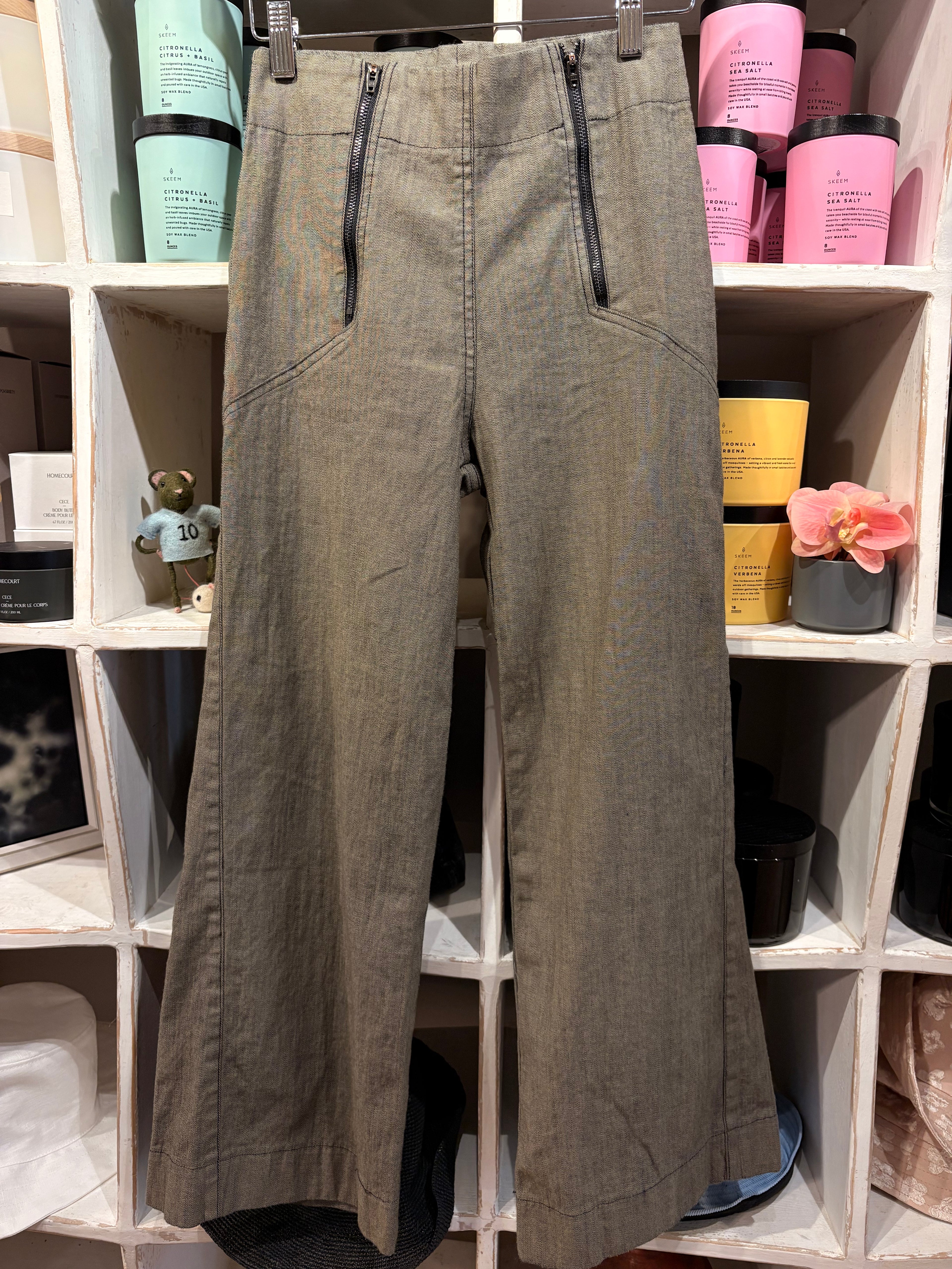 Zip Knack Pants - Khaki