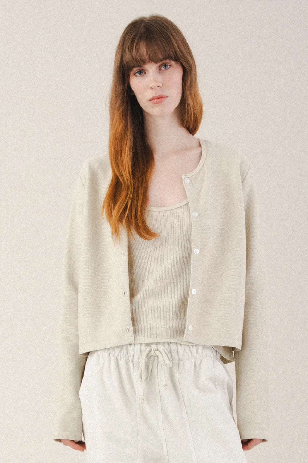 Surface Cardigan in Oyster