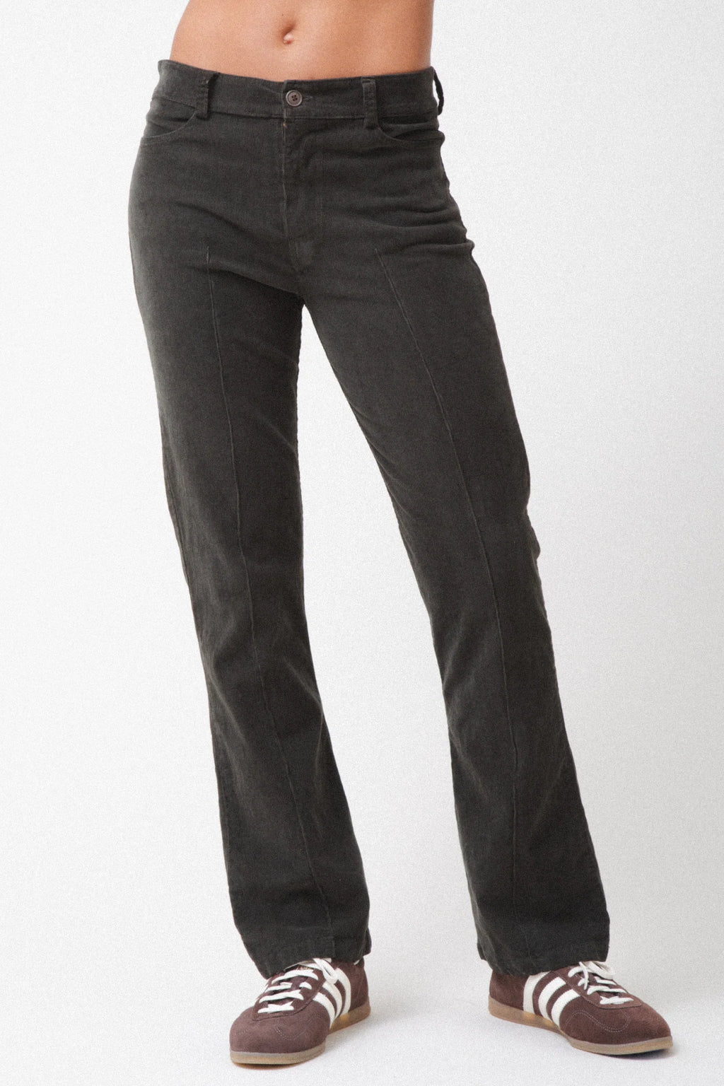 Long Get Smart Pant in Dark Olive