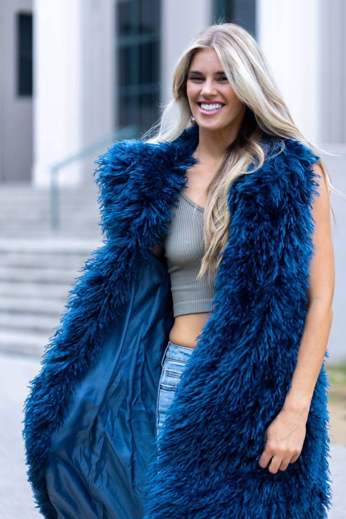 Faux Fur Maxi Vest