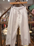 Cropped Poplin Pant - White