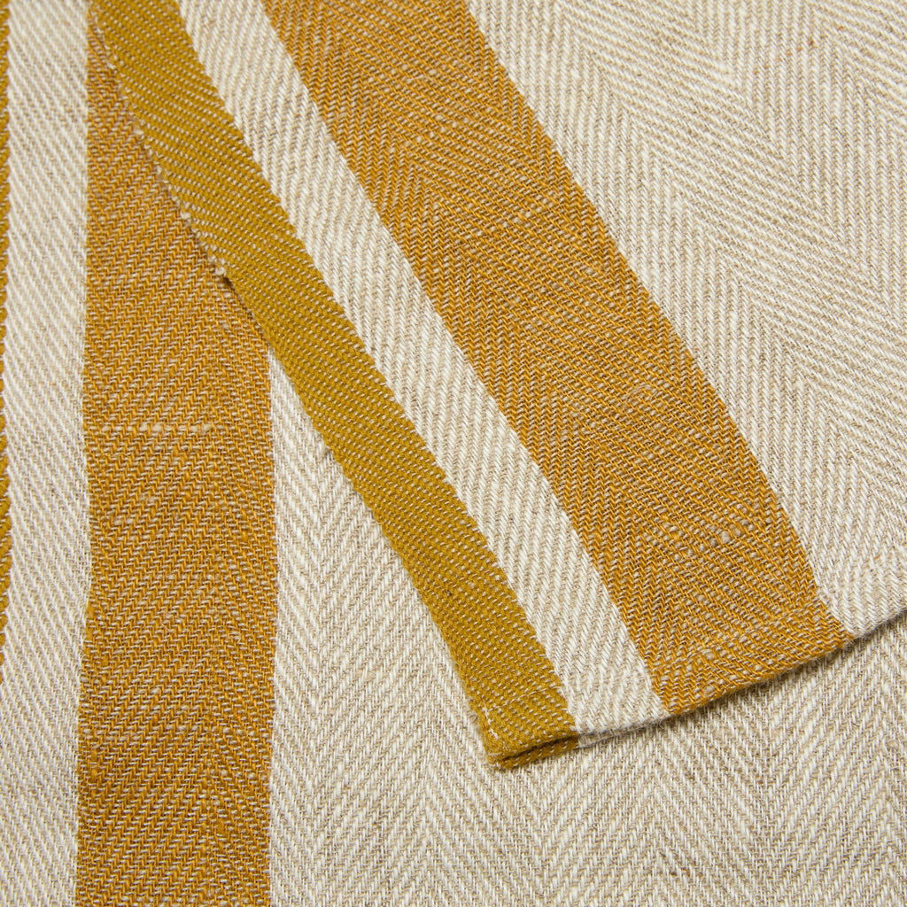 Natural & Mustard Tea Towels 20x30 - Set of 2