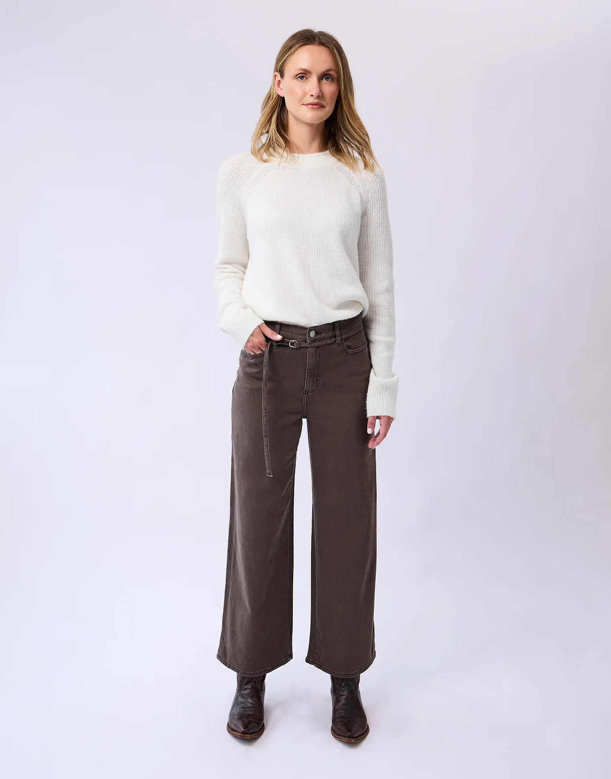 Lily Wide Leg Jean - Shirley Brown