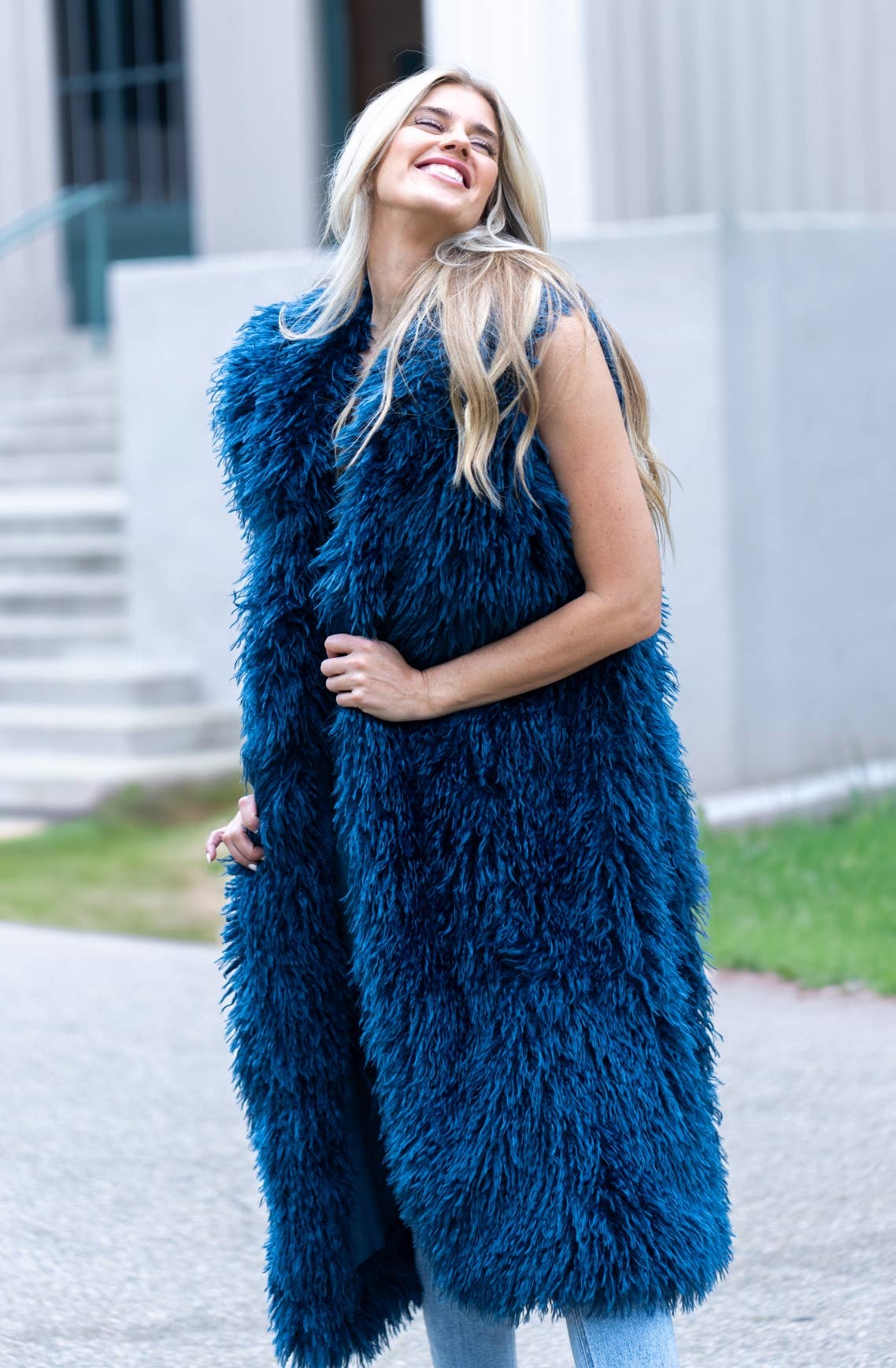 Faux Fur Maxi Vest