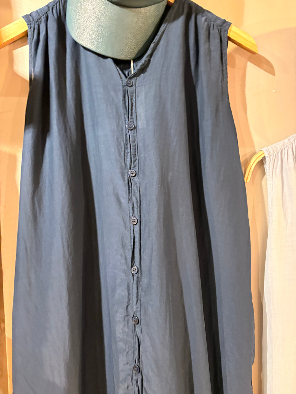 Sleeveless Silk Dress - Ink