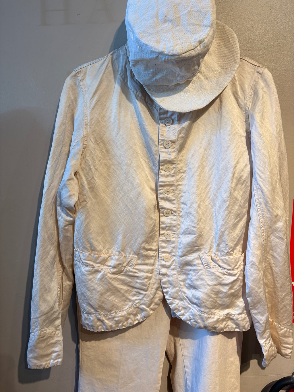 Washed Satin Jacket in Oat