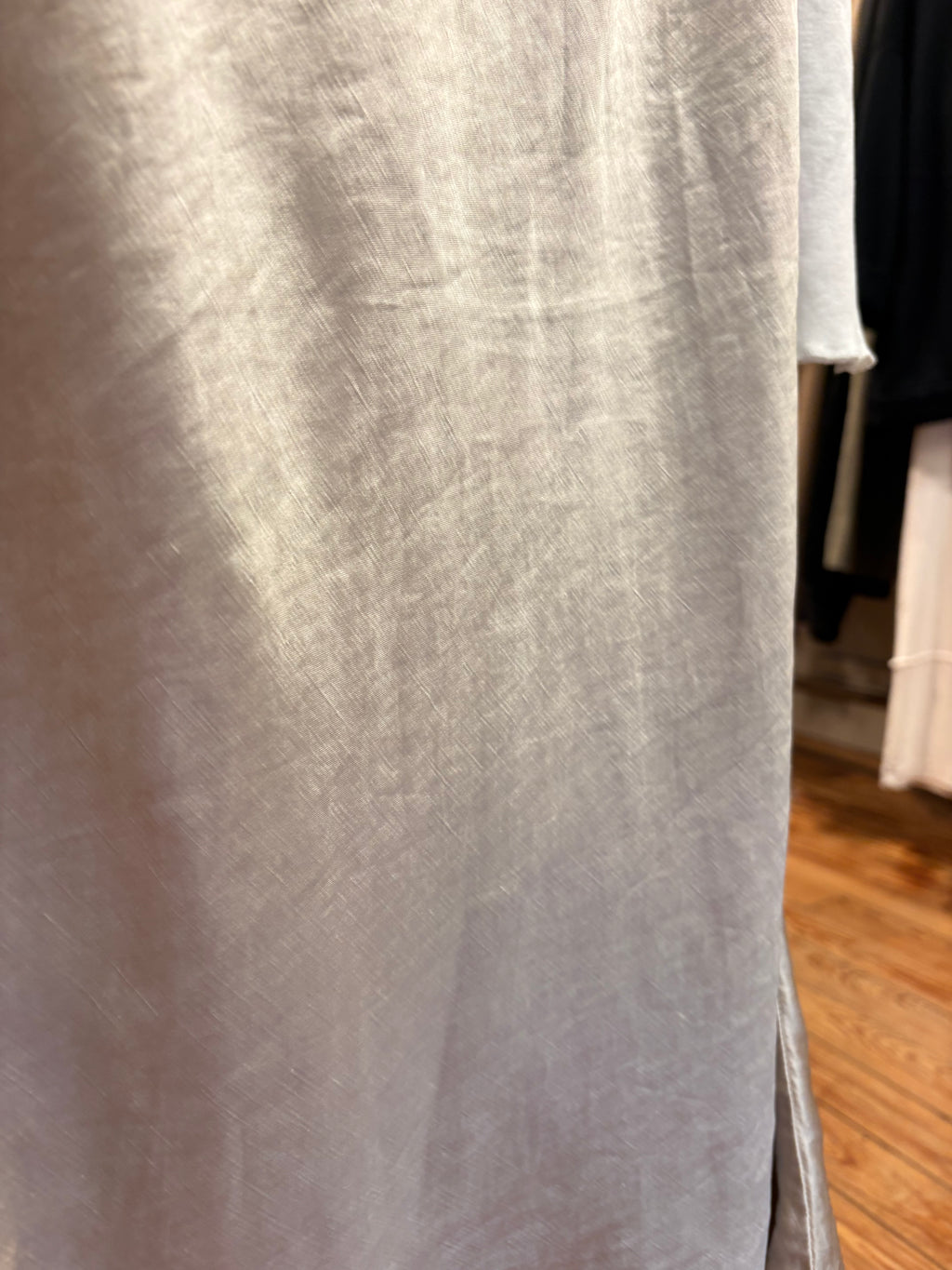Washed Satin Skirt - Oat