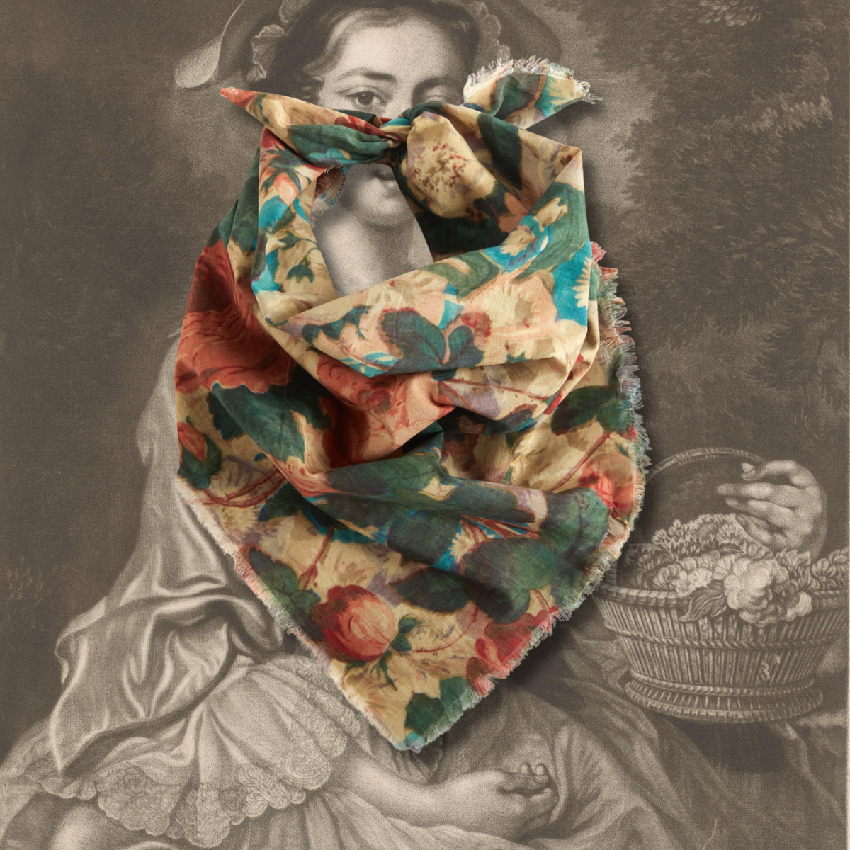 ENGLISH GARDEN VOILE BANDANA