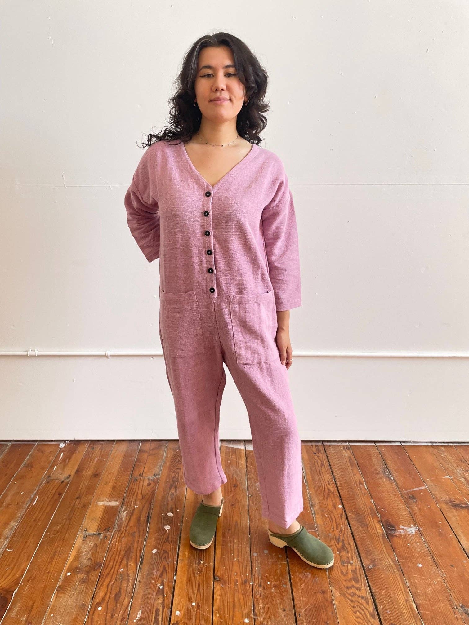 Lavender Textured Jumpsuit