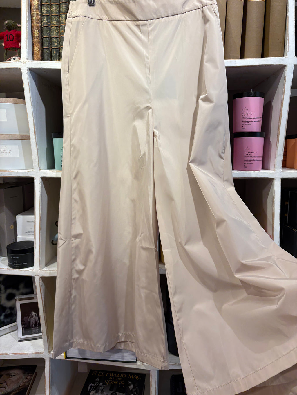 Taffeta Wide Leg Pants - Powder