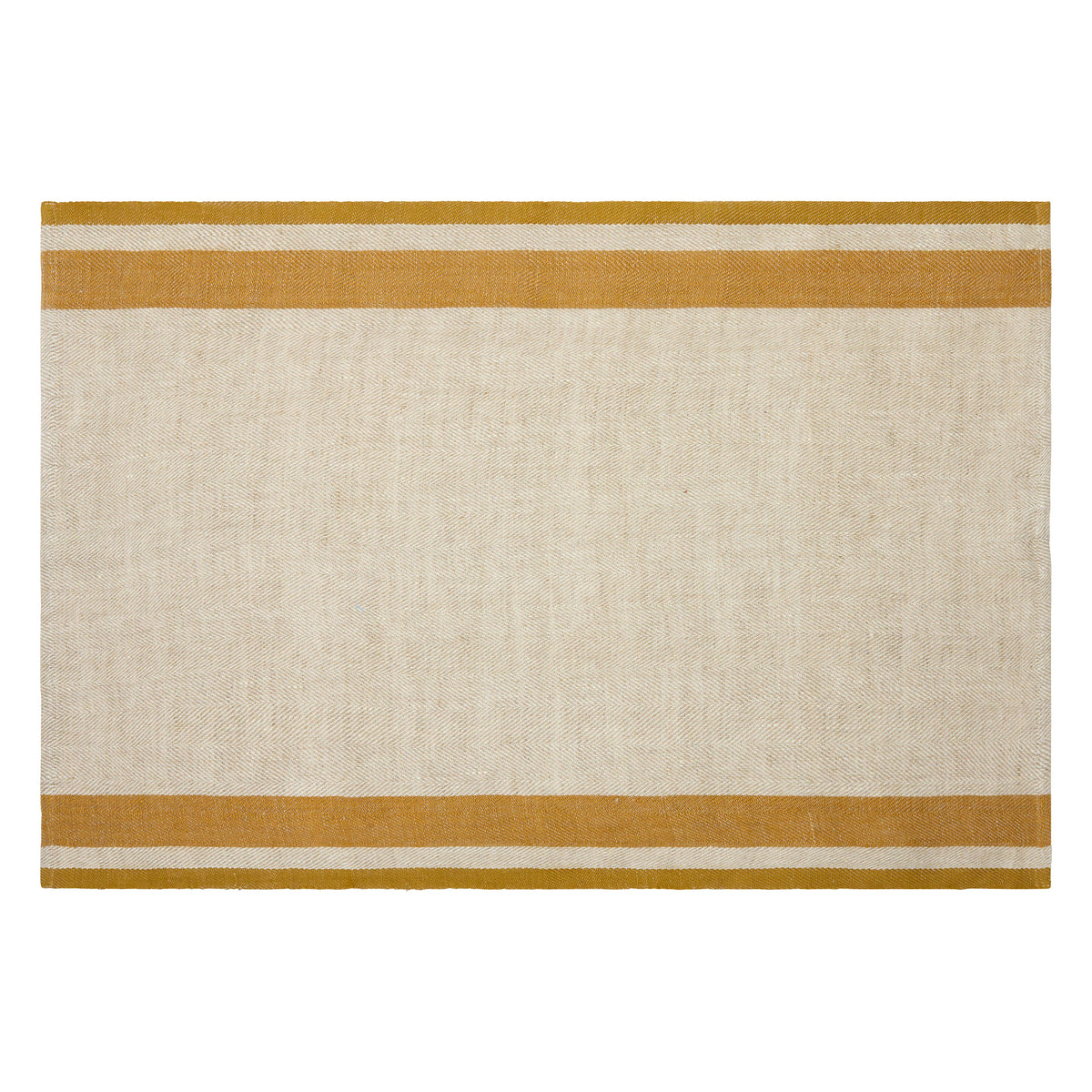 Natural & Mustard Tea Towels 20x30 - Set of 2