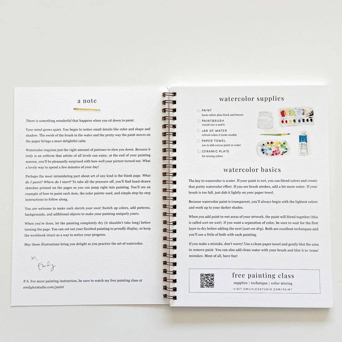 Fruit watercolor workbook