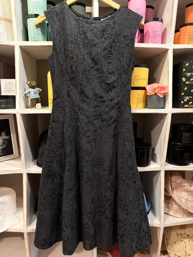 Deep Teal Lace Denim Dress