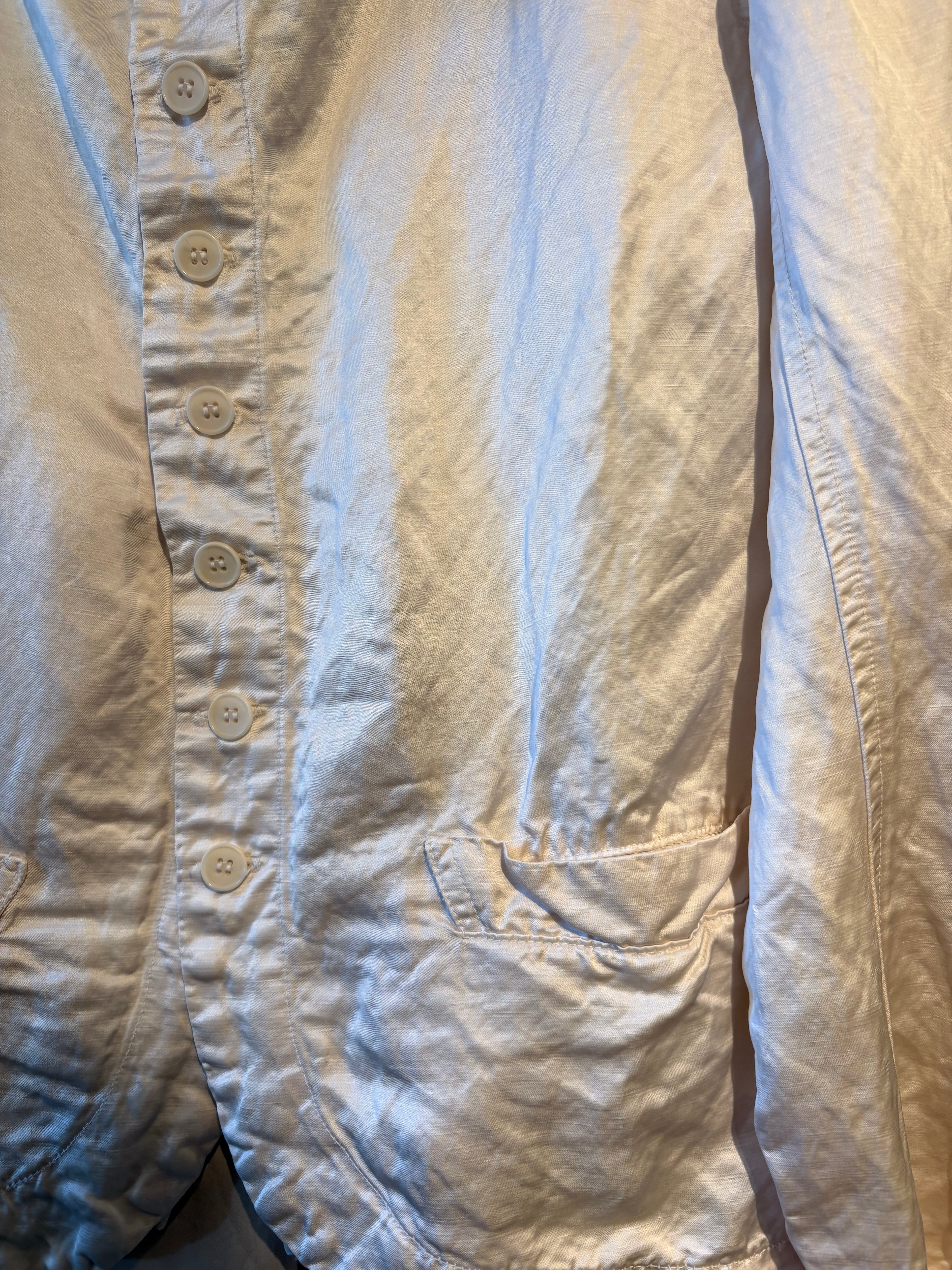 Washed Satin Jacket in Oat