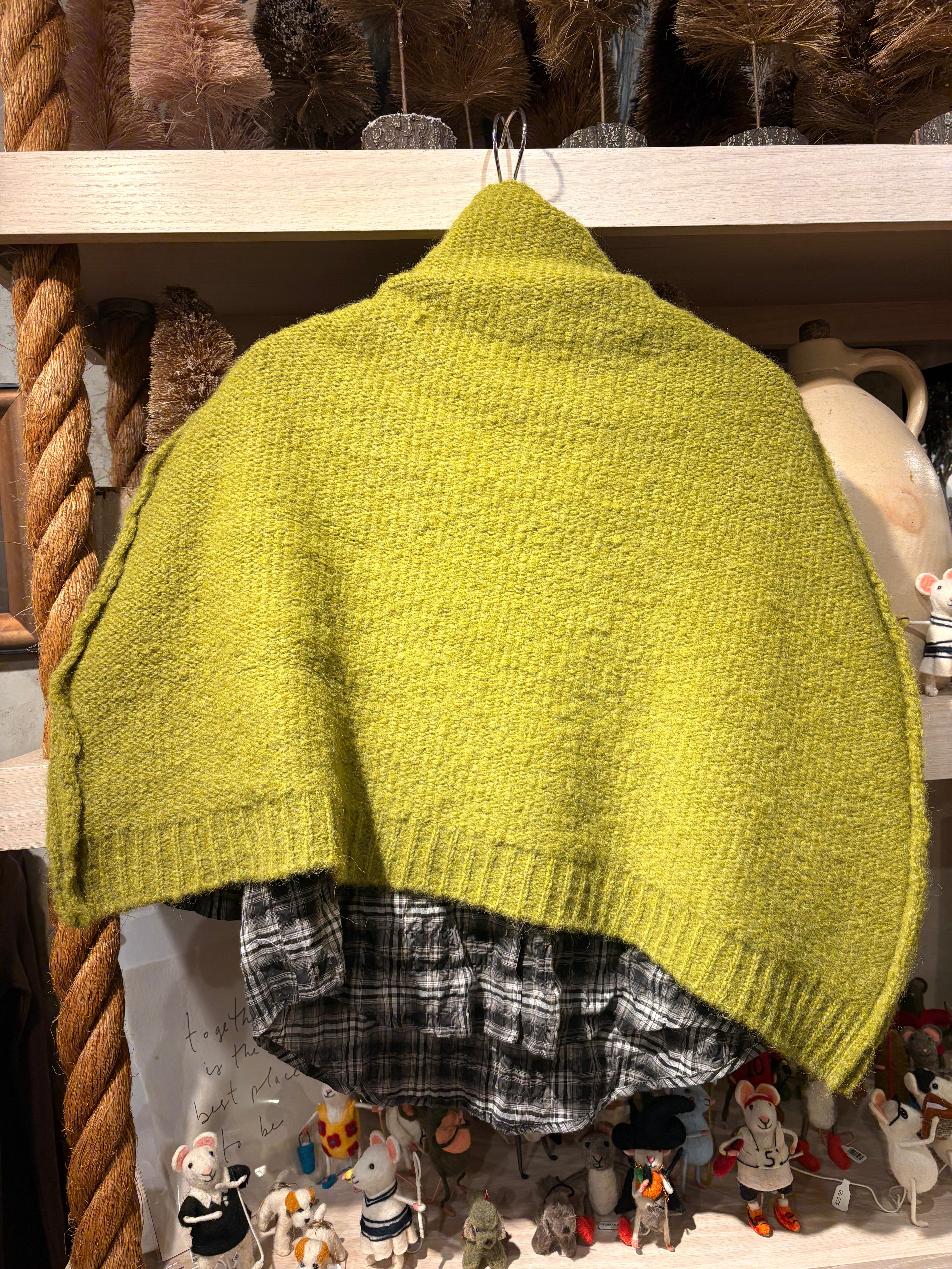 Luxe Capelet Shrug - Moss Green