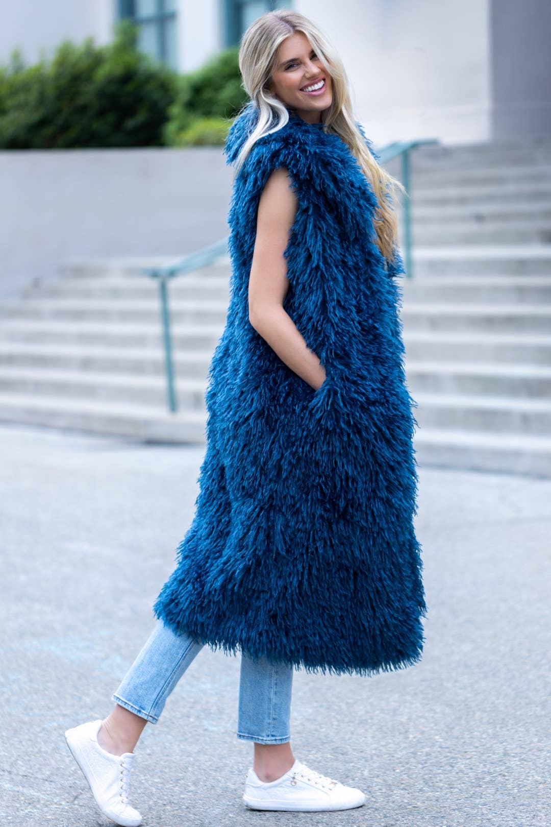 Faux Fur Maxi Vest