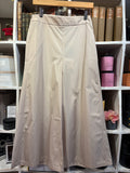 Taffeta Wide Leg Pants - Powder