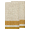 Natural & Mustard Tea Towels 20x30 - Set of 2