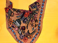 Golden Mustard Print Cotton Scarf