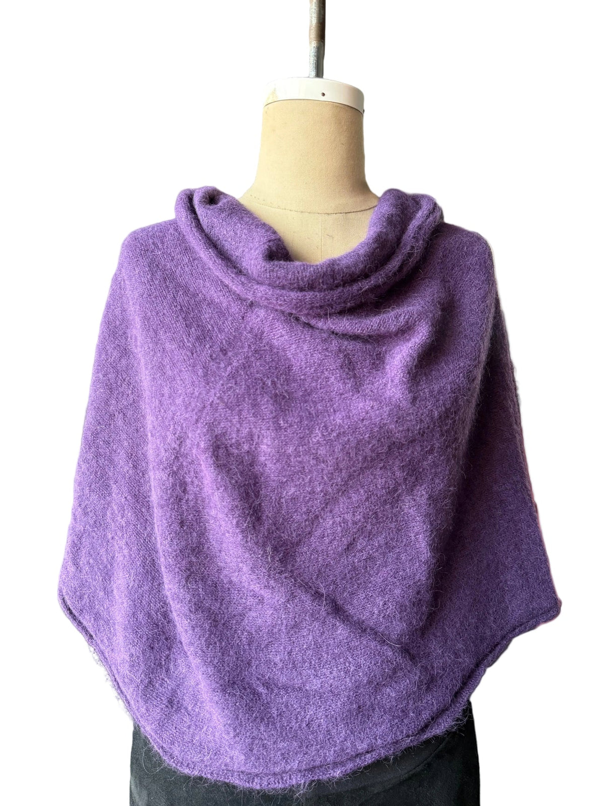 Alpaca Capelet Shrug Lightweight - Violet