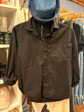 Poplin Button Down Shirt - Black