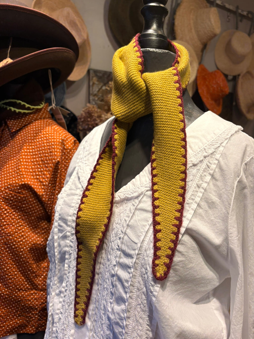 Sutcliffe Small Scarf with Crochet Edge