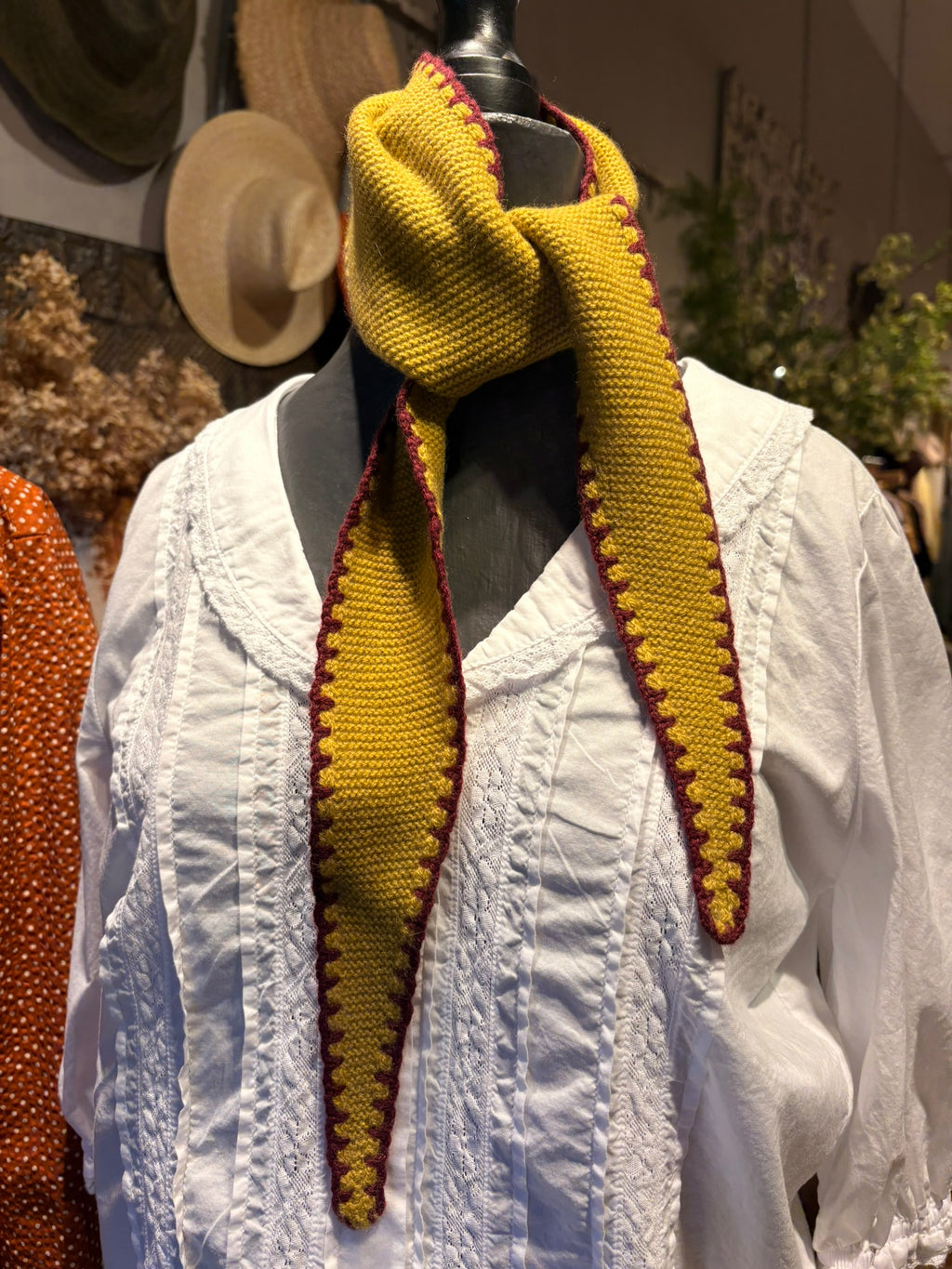 Sutcliffe Small Scarf with Crochet Edge