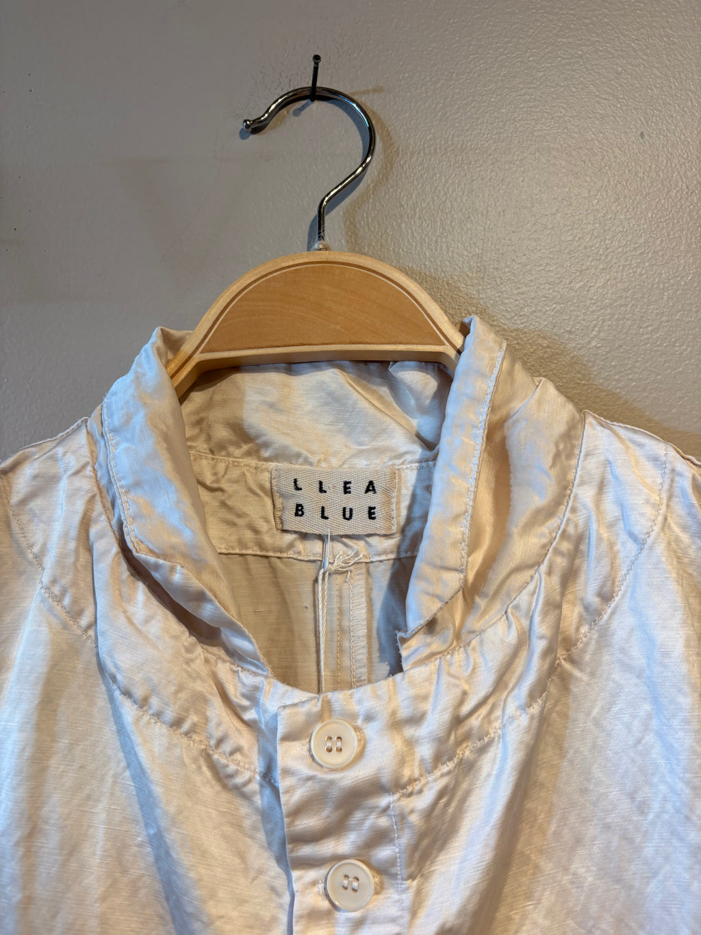 Washed Satin Jacket in Oat