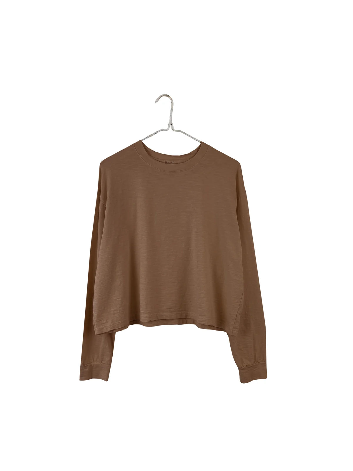 Long Sleeve Boxy Tee in Acorn