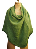 Alpaca Capelet Shrug Lightweight - Moss Green