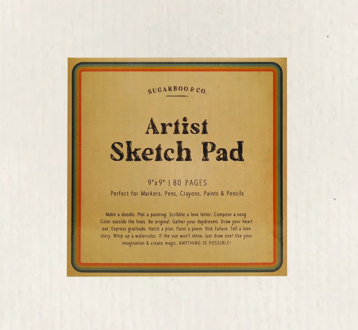 9"x9" Artist Sketch Pad