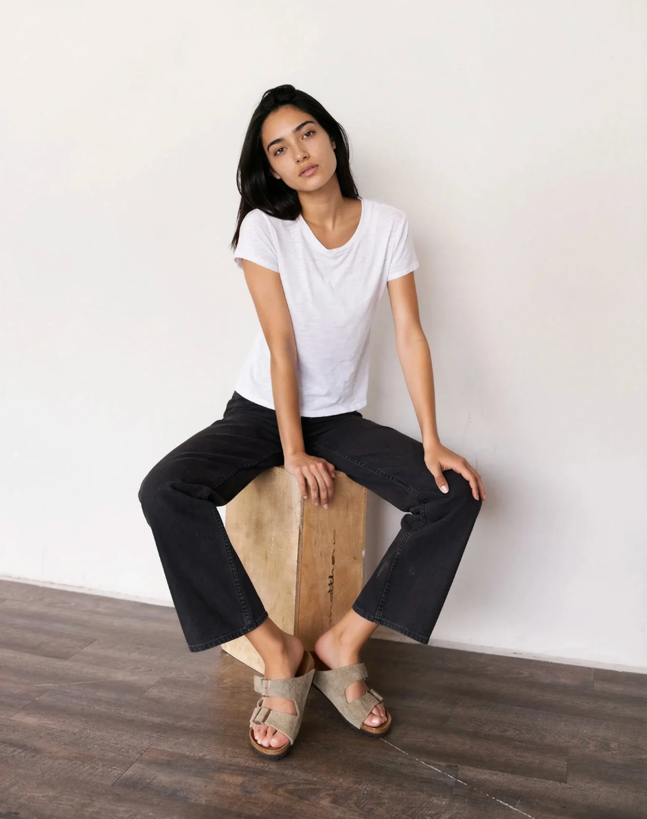 Cropped Tee - White