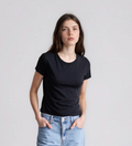 Cropped Tee - Black
