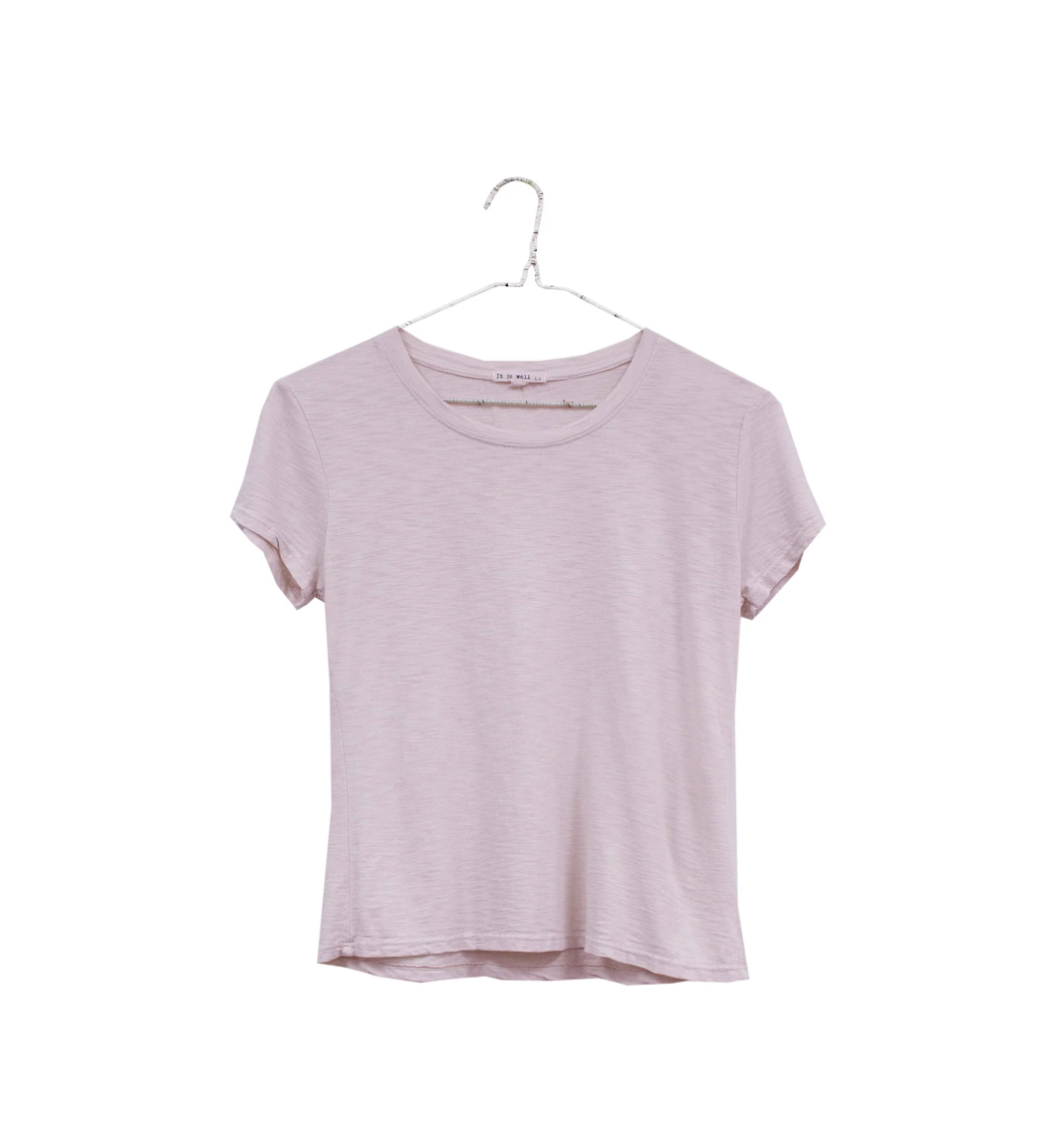 Cropped Tee - Dusty Pink