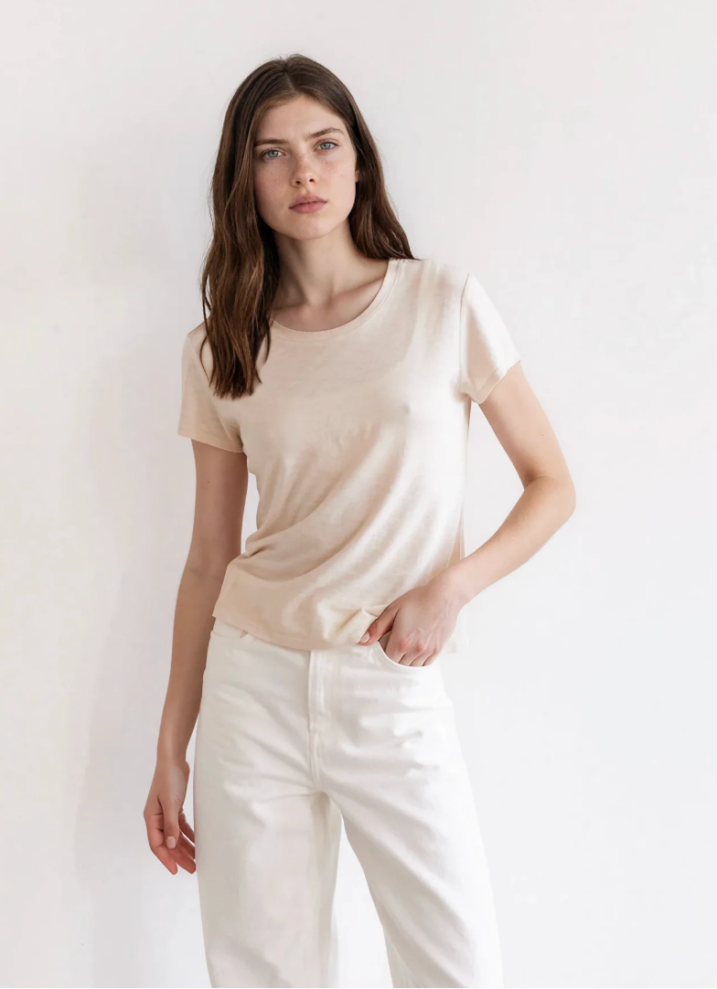 Cropped Tee - Natural