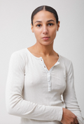 Pointelle Henley - Oyster