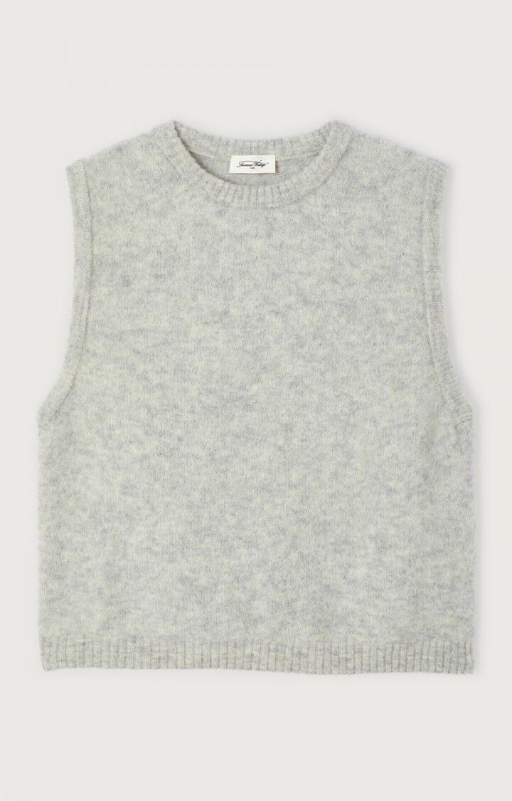 Wool Sleeveless Jumper - Light Grey
