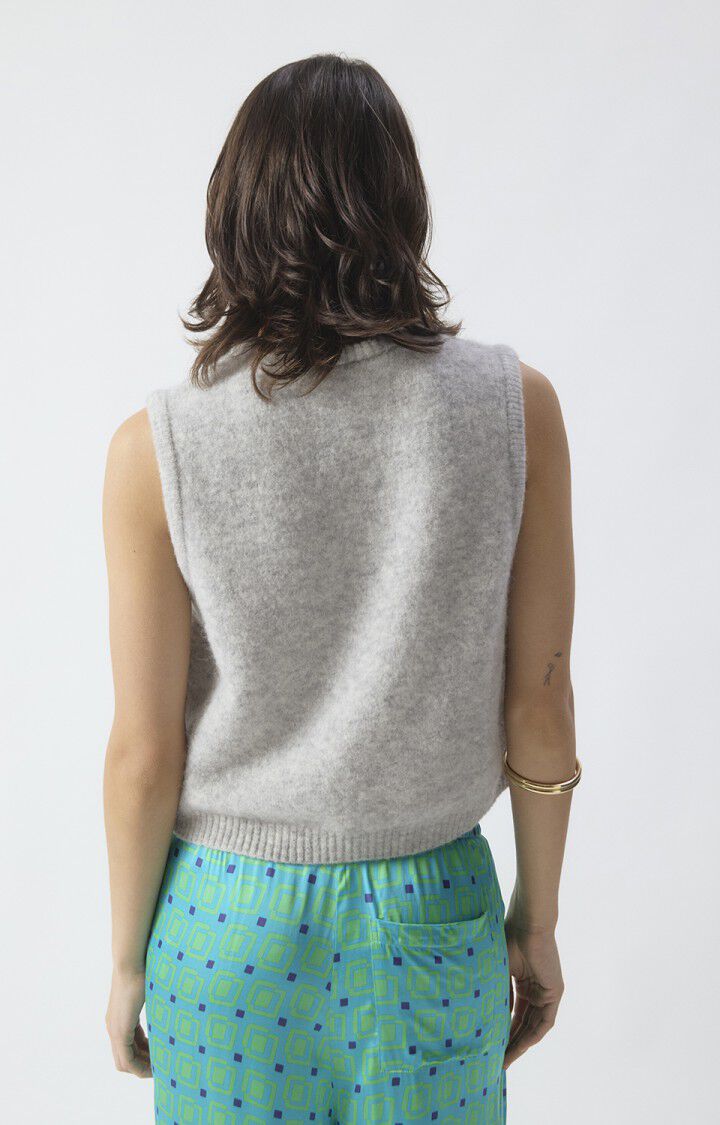 Wool Sleeveless Jumper - Light Grey