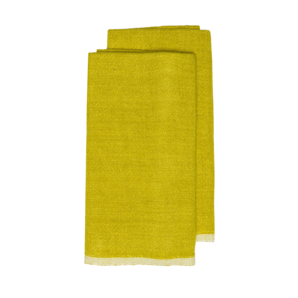 Lime Linen Tea Towels 20x30 - Set of 2