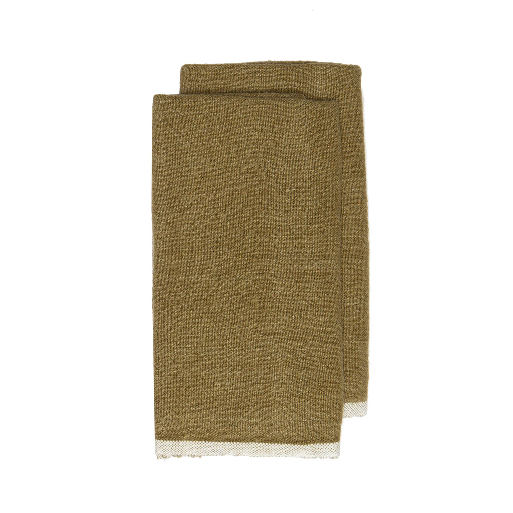 Forest Green Linen Tea Towels 20x30 - Set of 2
