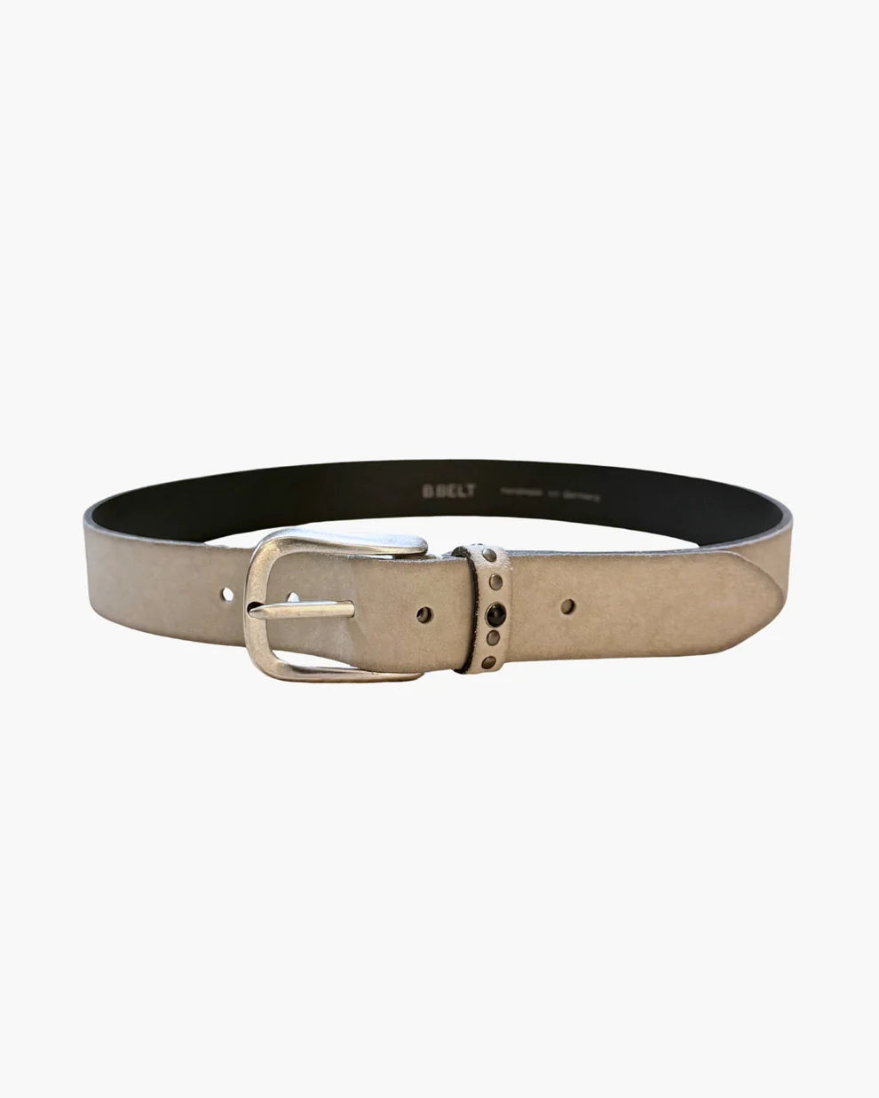 Velisa Silver Suede Belt - Cream