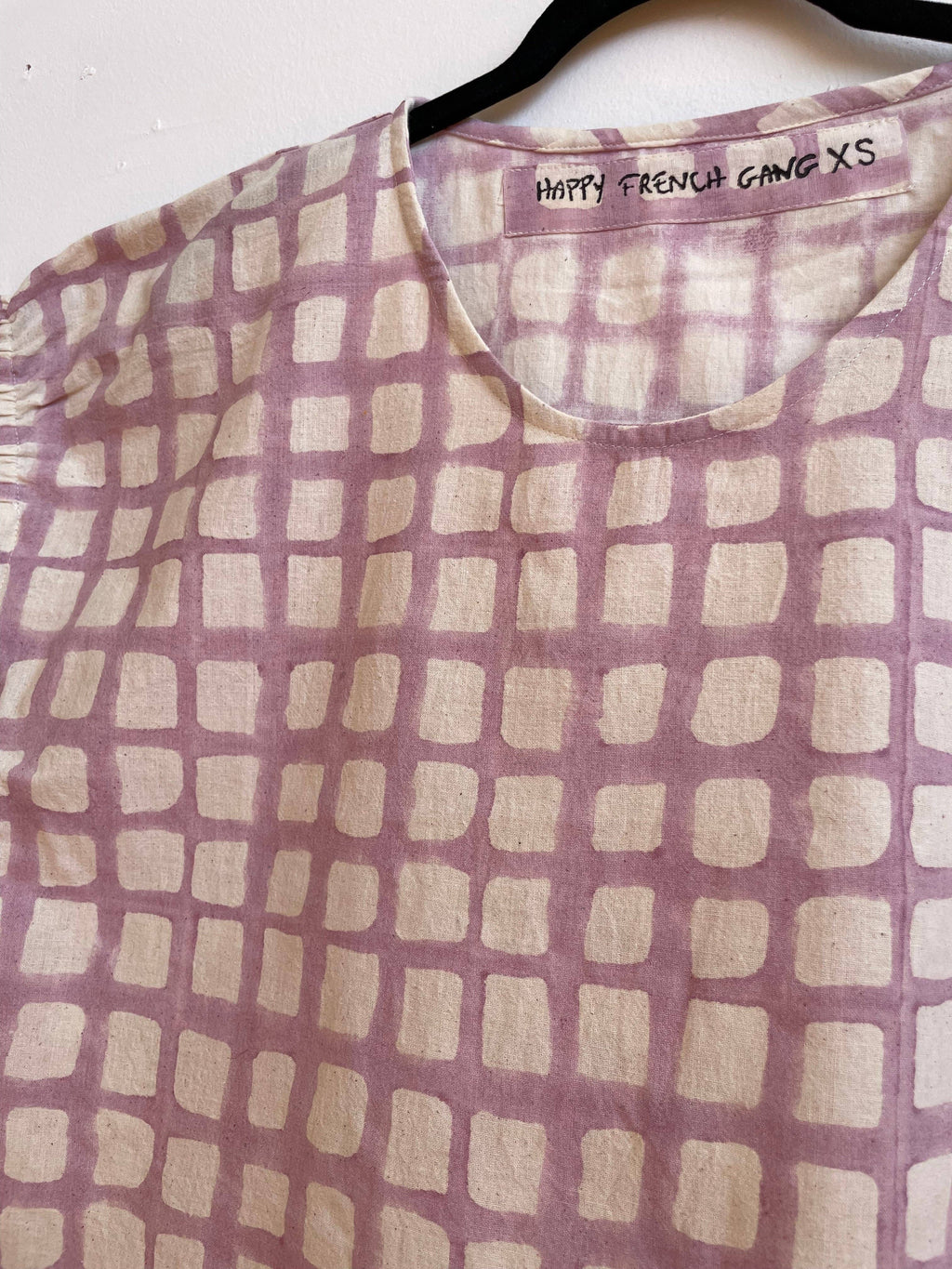 Zélia Top Lavender Grid