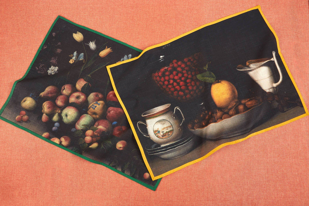Fruits and Flowers Tea Towel 