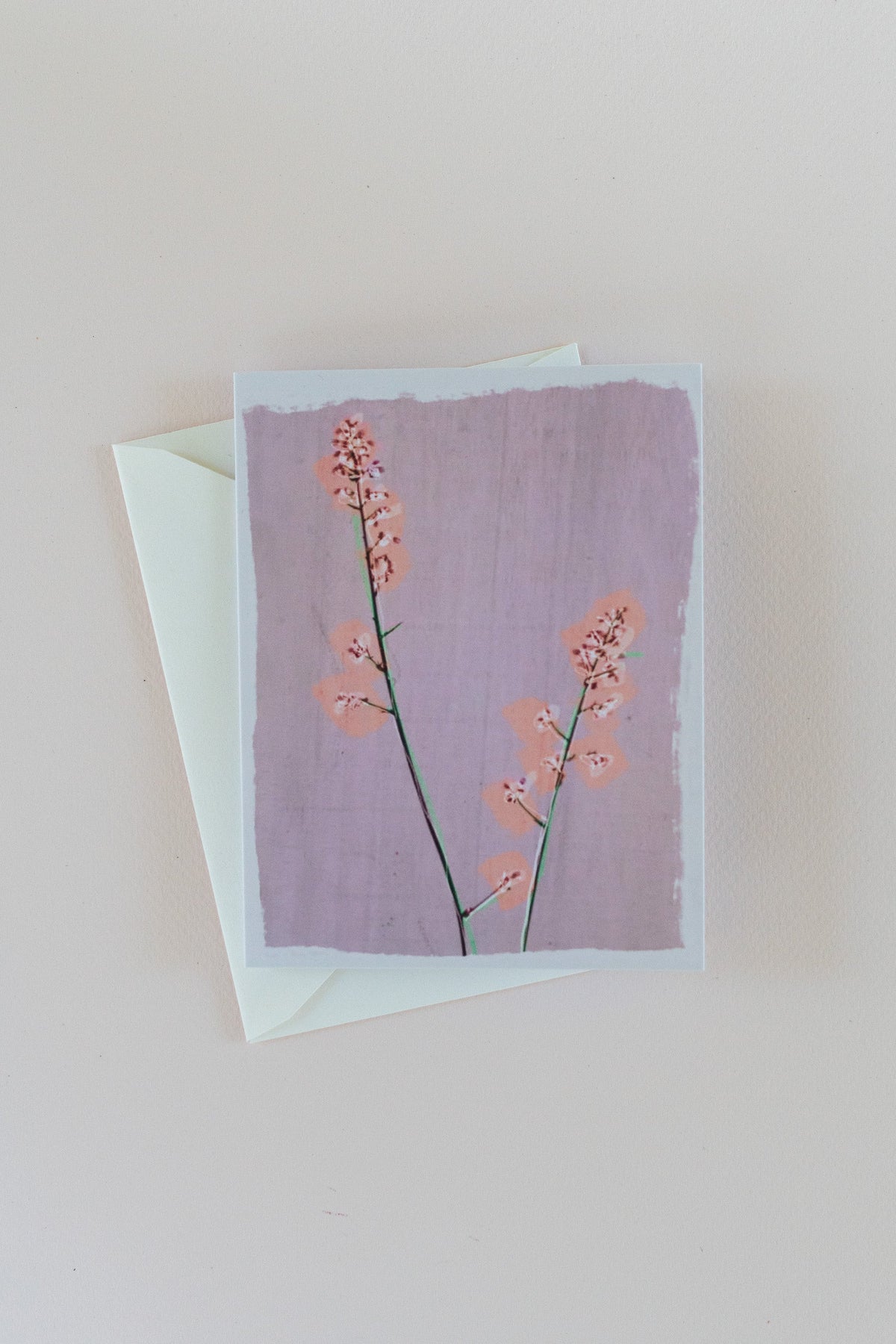 Blank Botanical Note Card - Coral Bells