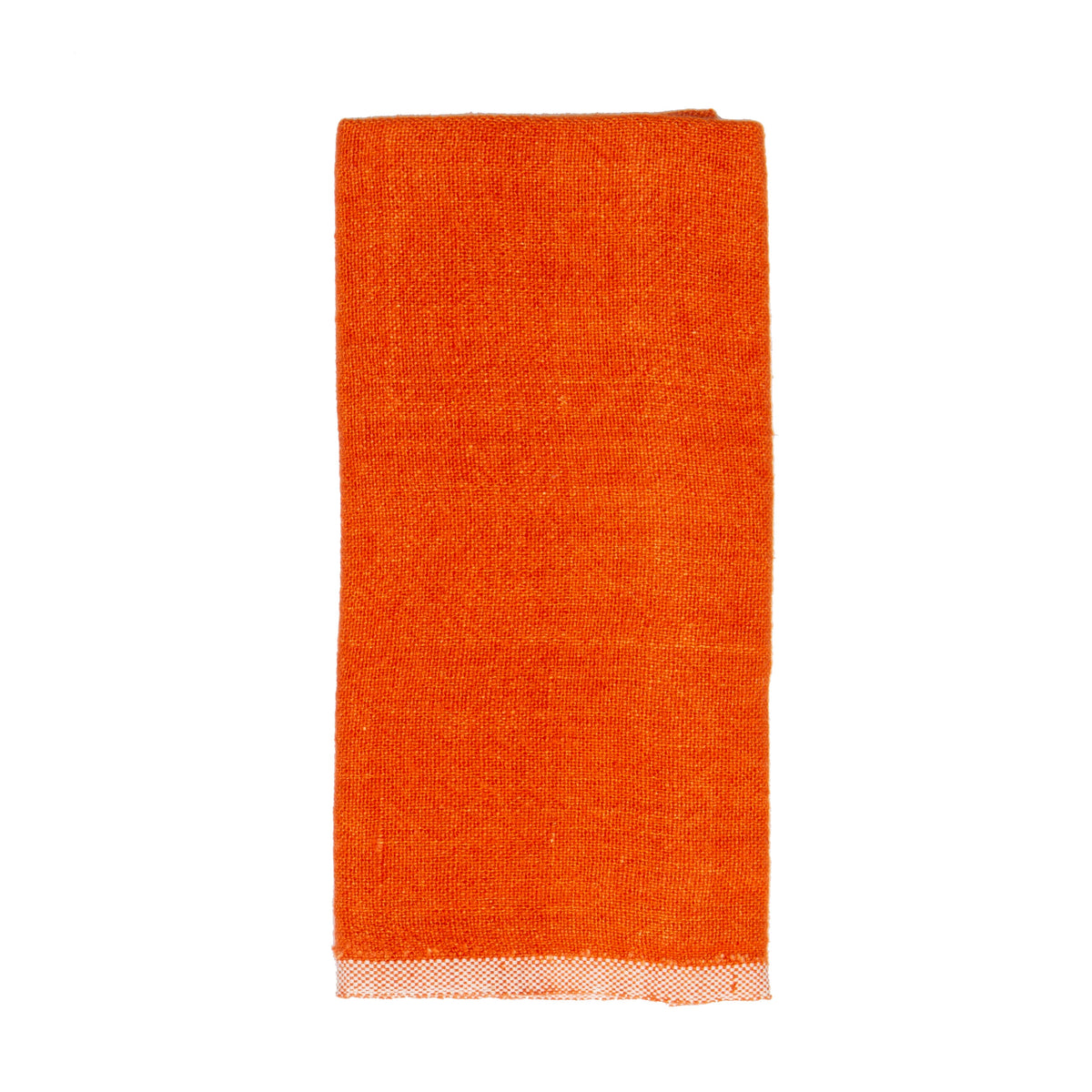Orange Linen Tea Towels 20x30 - Set of 2