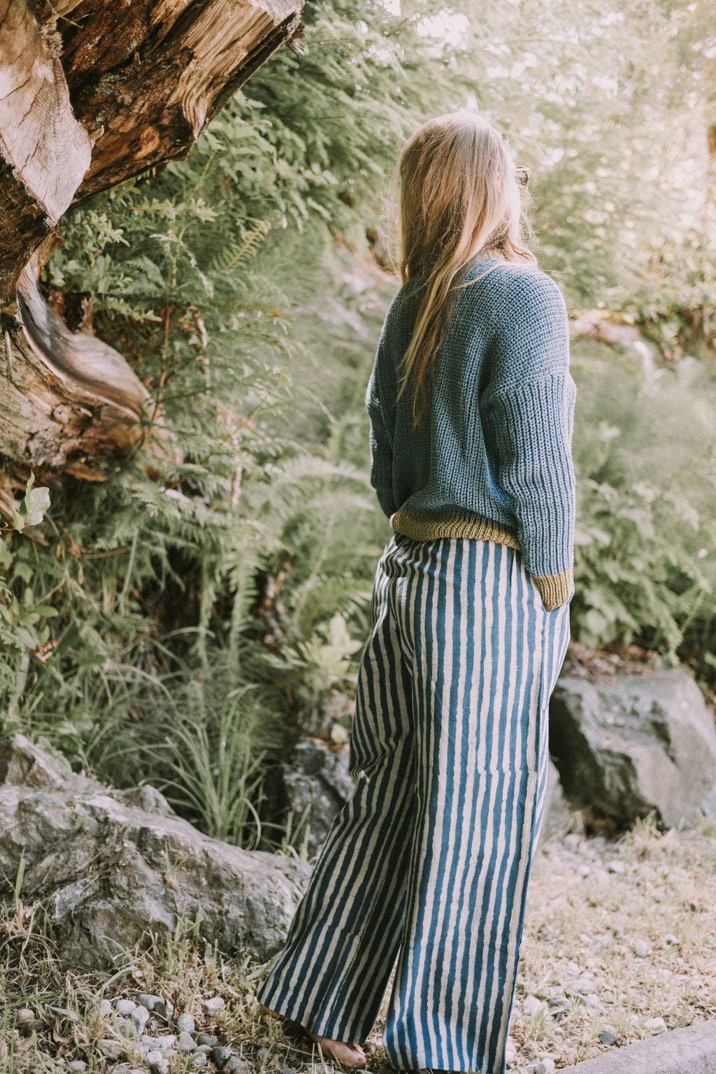 Omar Indigo Stripes Light Pants