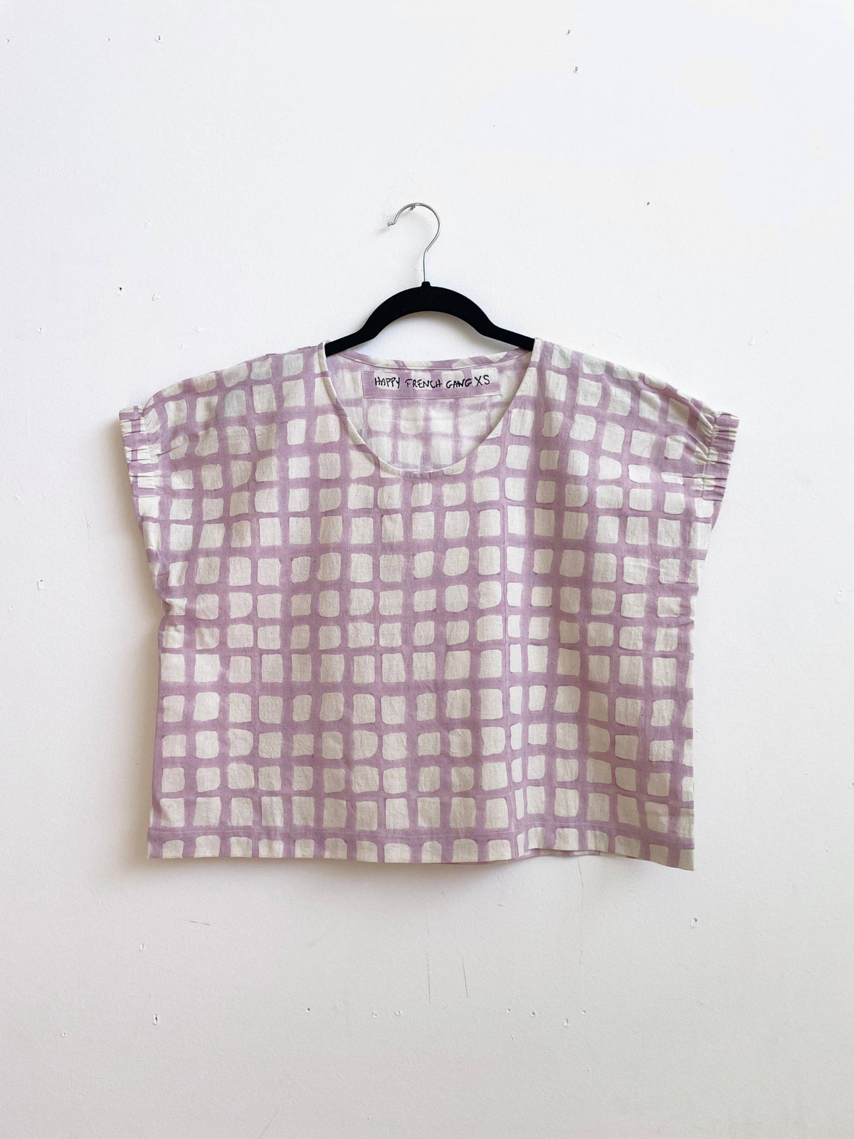 Zélia Top Lavender Grid