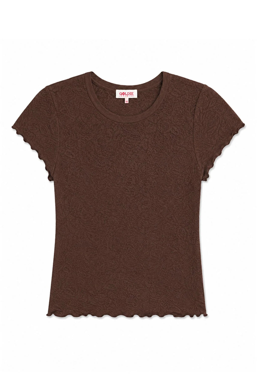 Damask Jersey Short Sleeve Crew Neck