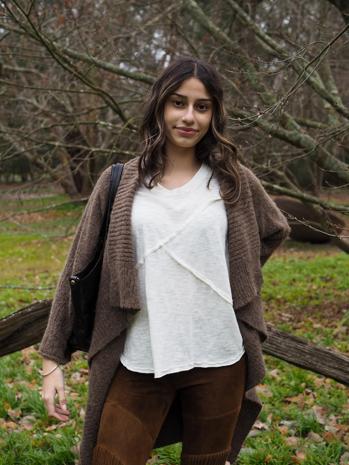 Alpaca Kimono Cardigan - Truffle